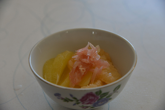 alcamo-orange blossom jam on grapefruit segments copy