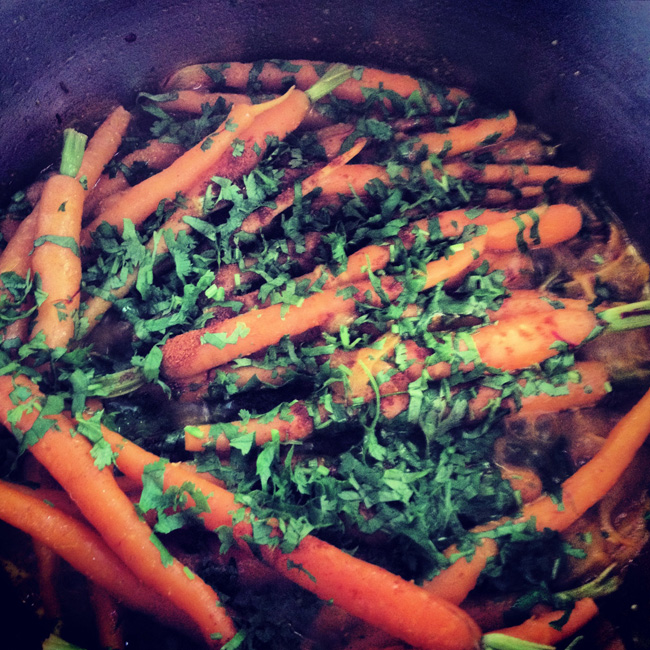 baby carrots-adding coriander copy